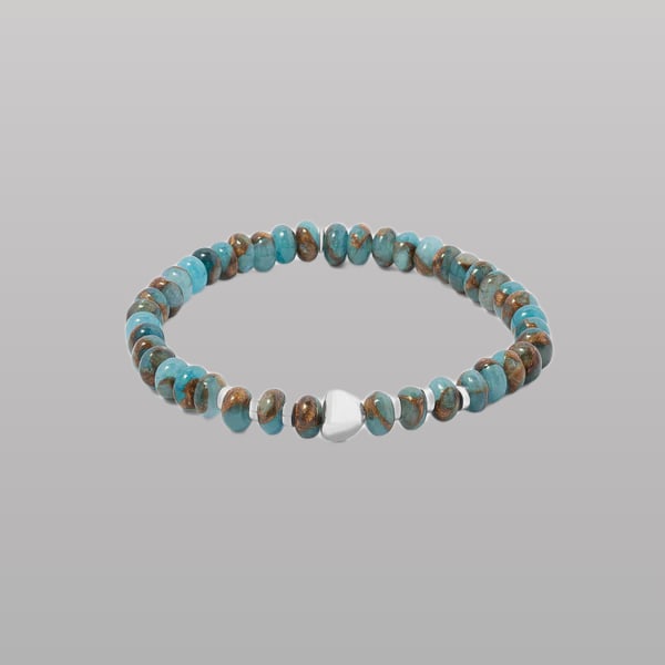 Nepal Nugget Beaded Bracelet – Blue Jasper