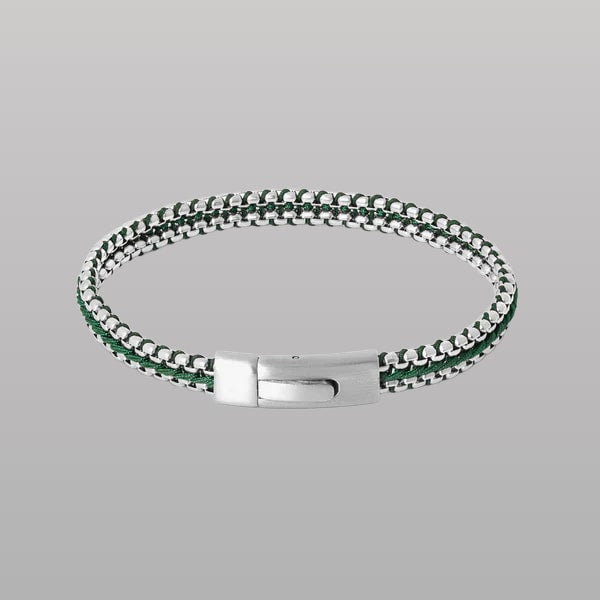 Tris Button Bracelet – Green