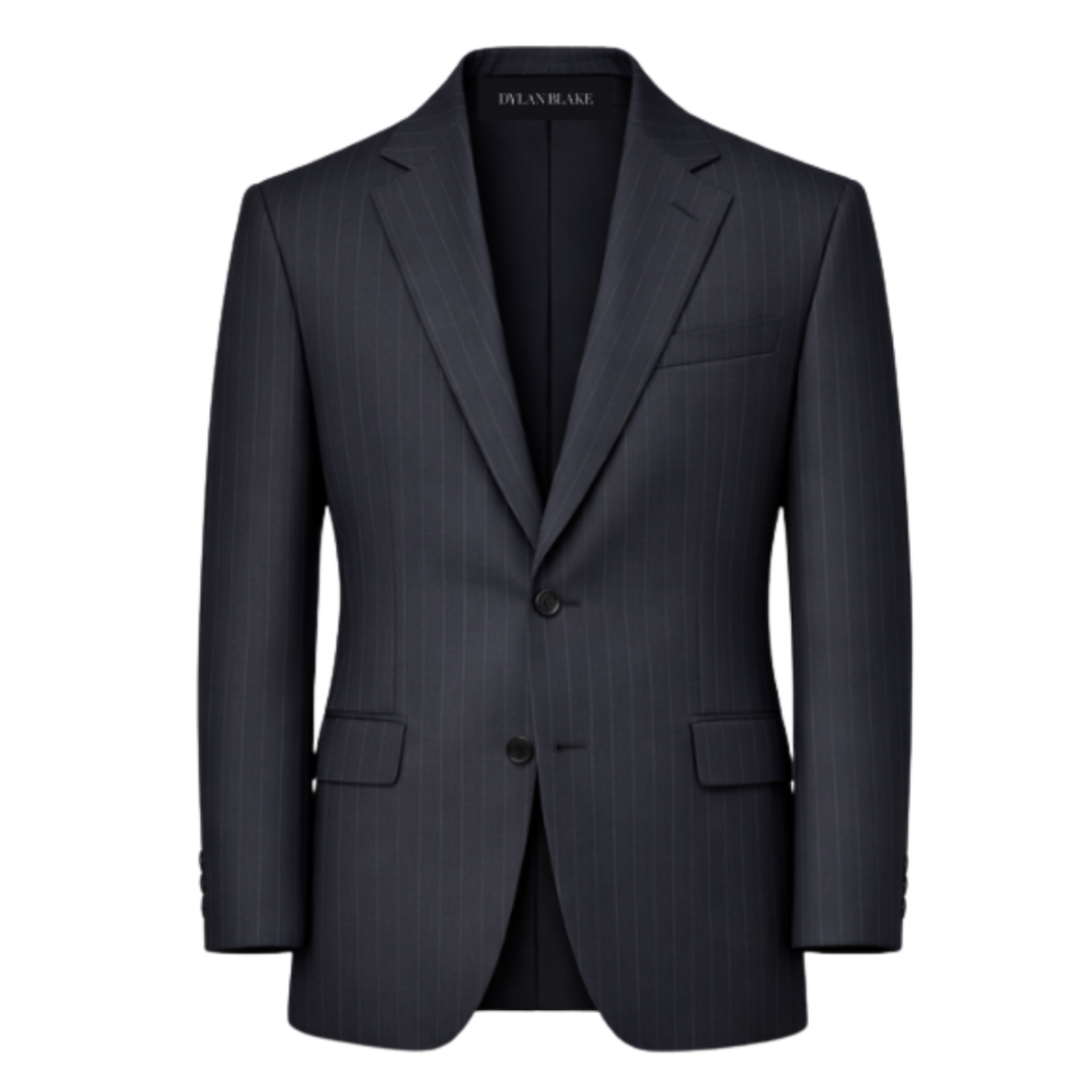 Charcoal Grey Pinstripe Sport Coat