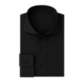 Black Spread Collar Dress Shirt