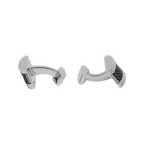 D‑Shape Cufflinks – Carbon Fibre on Stainless Steel