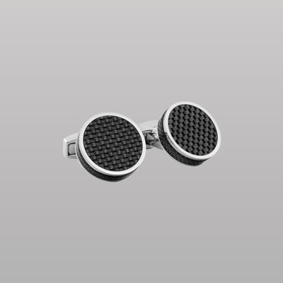 Carbon Tablet Cufflinks – with Palladium
