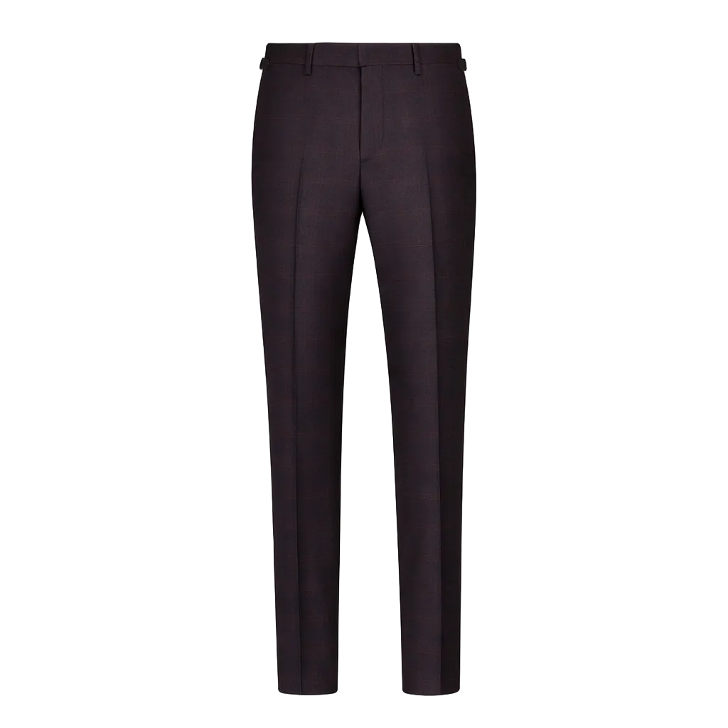 Plaid Maroon Trousers