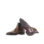 Brown Patina Chelsea Boots