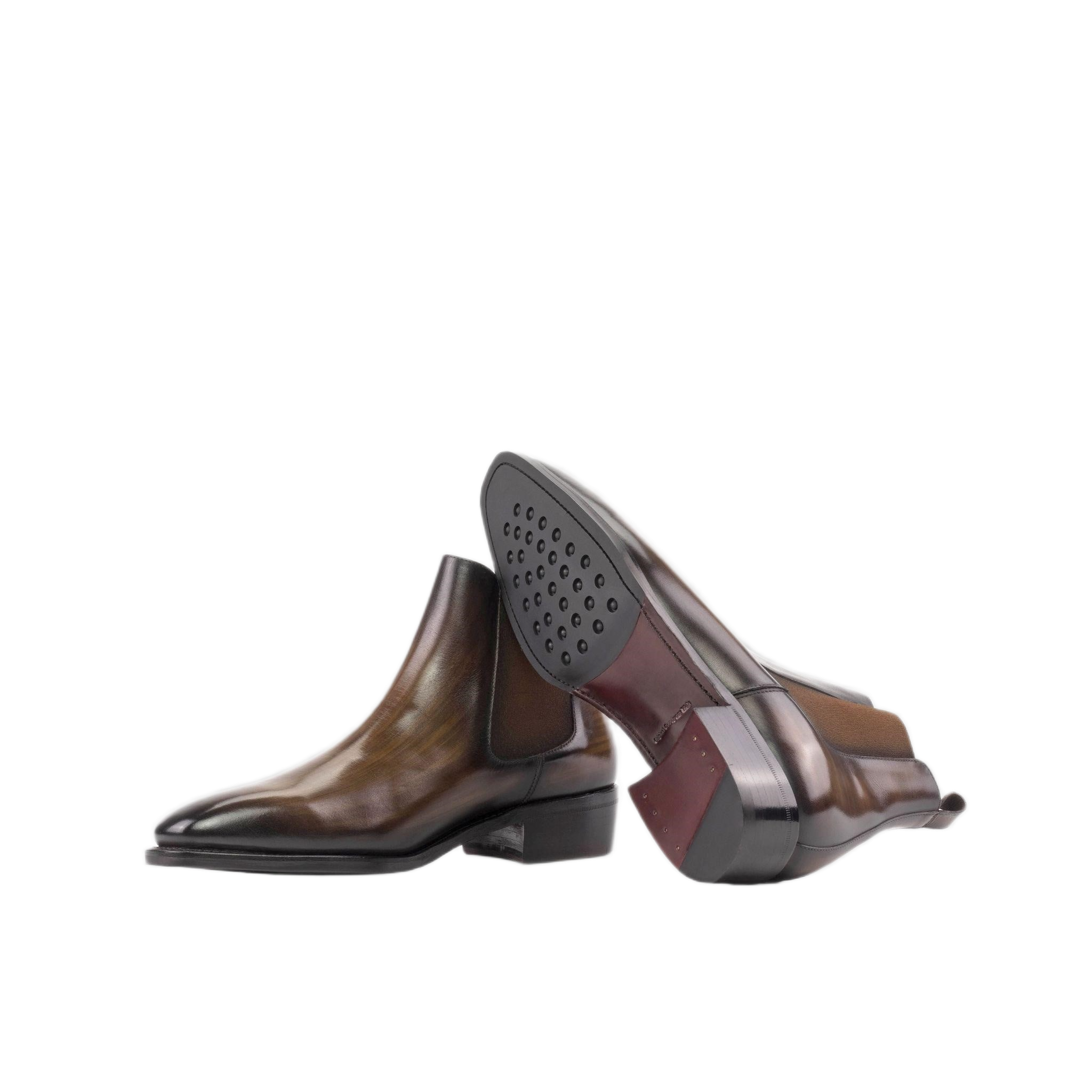 Brown Patina Chelsea Boots