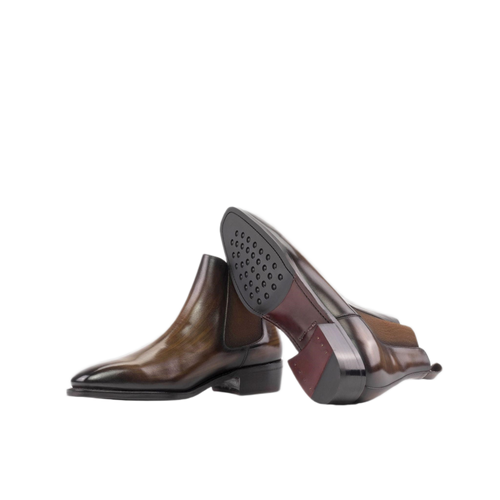 Brown Patina Chelsea Boots