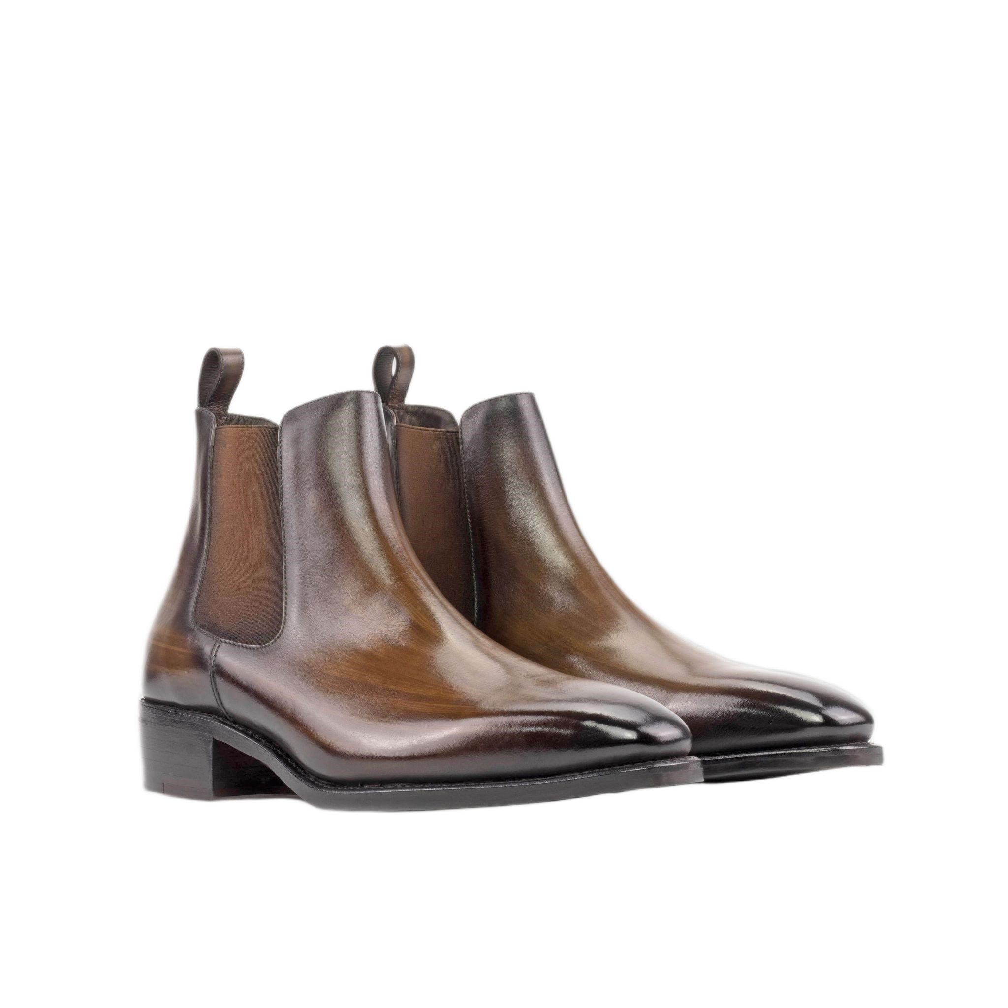 Brown Patina Chelsea Boots