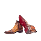 Cognac Patina Chelsea Boots