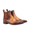 Cognac Patina Chelsea Boots