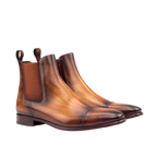 Cognac Patina Chelsea Boots