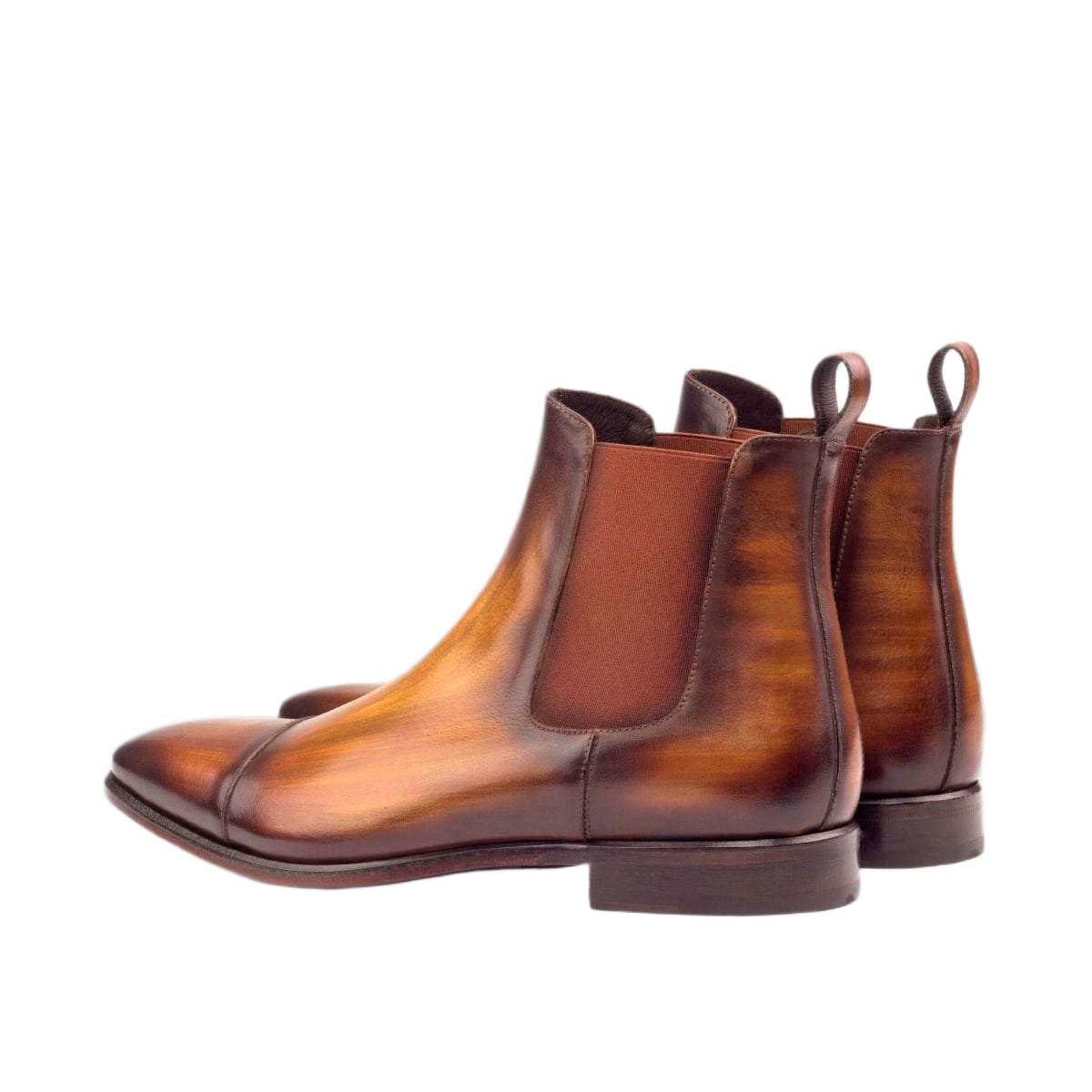Cognac Patina Chelsea Boots