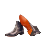 Gray Patina Chelsea Boots