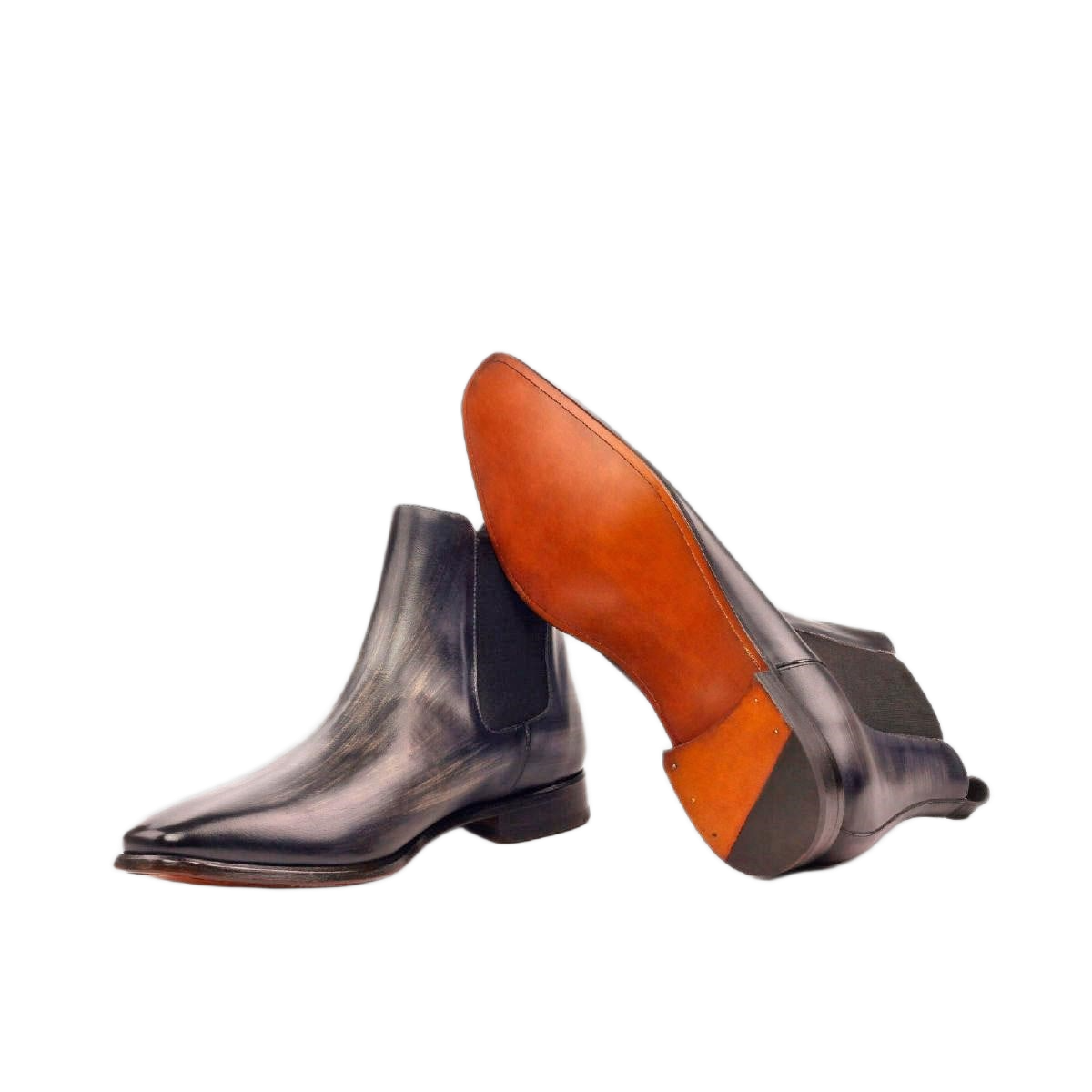 Gray Patina Chelsea Boots