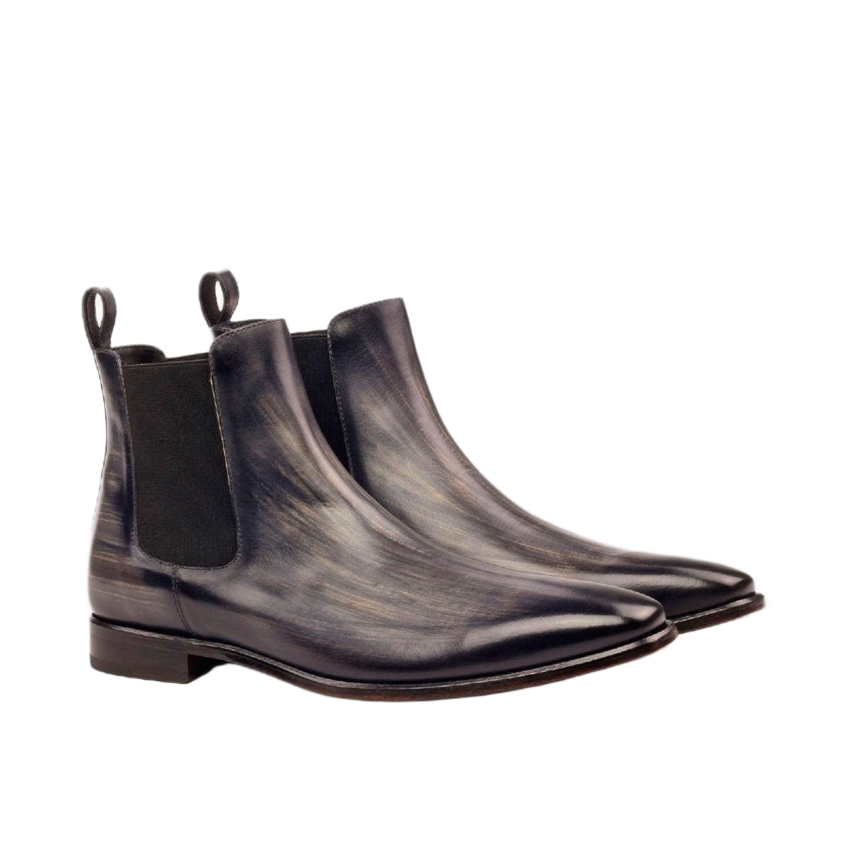 Gray Patina Chelsea Boots