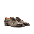 Brown Patterned Double Monk