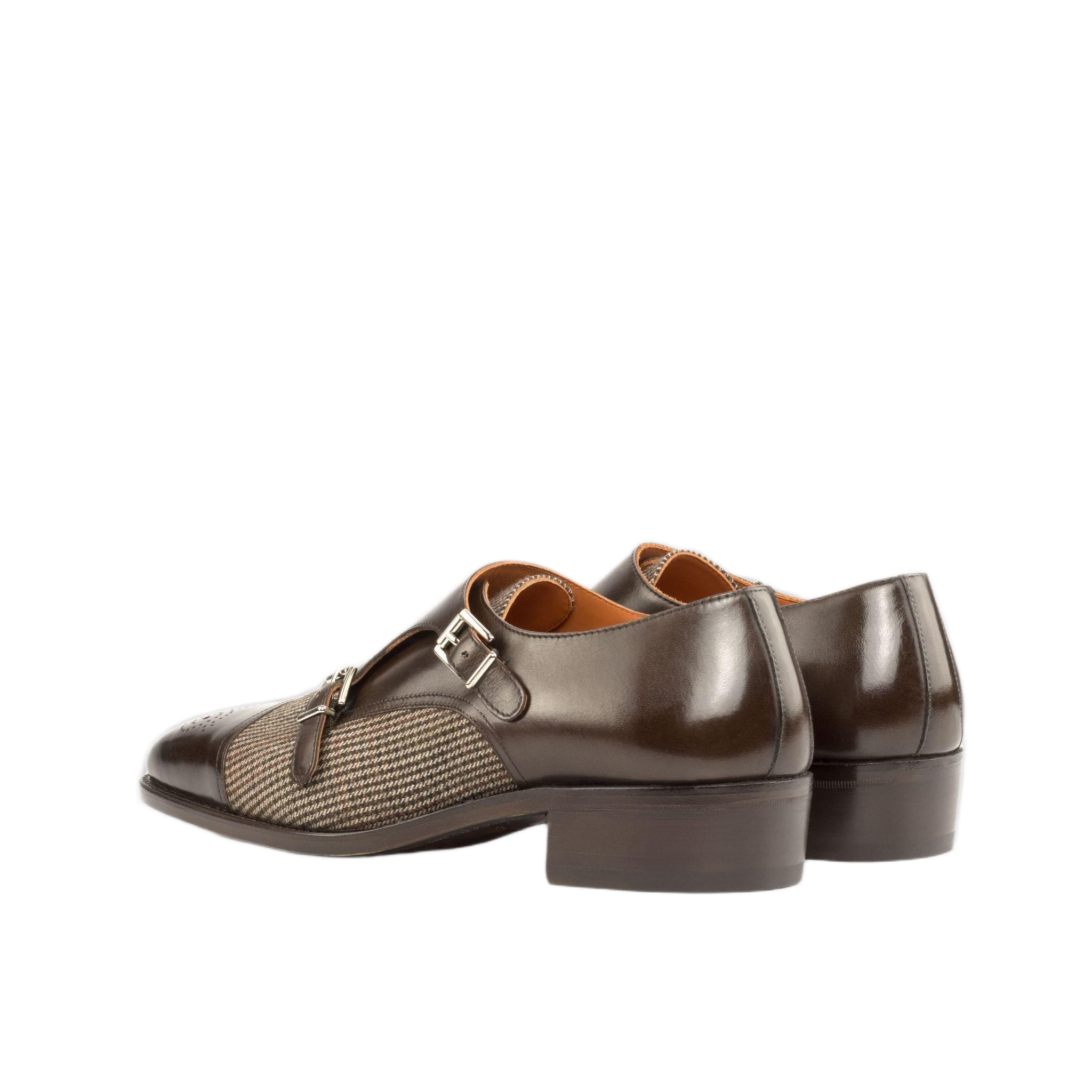 Brown Patterned Double Monk