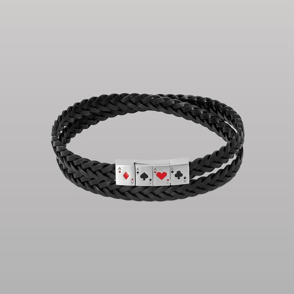 Flush of Aces Bracelet – Black