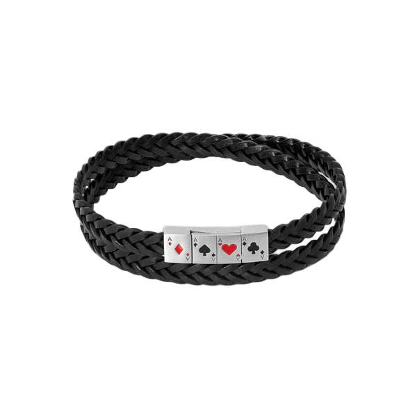 Flush of Aces Bracelet – Black