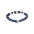 Giza Tubo Semi-Precious Bracelet – Rhodium Plated Sterling Silver with Lapis