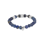 Giza Tubo Semi-Precious Bracelet – Rhodium Plated Sterling Silver with Lapis