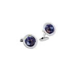 Globe Cufflinks – Lapis & Sterling Silver