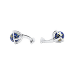 Globe Cufflinks – Lapis & Sterling Silver