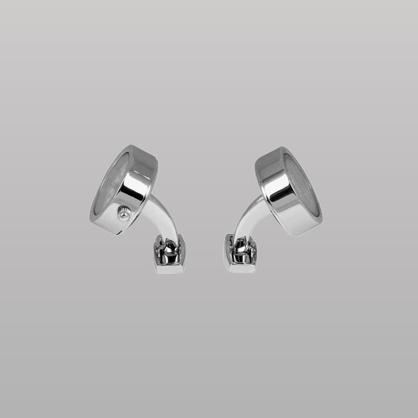 Stainless Steel Guilloche Watch Cufflinks – White Mother of Pearl