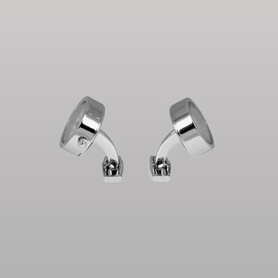 Stainless Steel Guilloche Watch Cufflinks – White Mother of Pearl