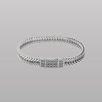 Herringbone Click Multi‑Strand Bracelet – Black