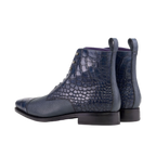 Blue Croco Jumper Boots