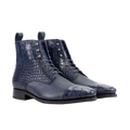Blue Croco Jumper Boots