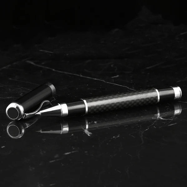 Monaco Ball Point Pen – Black Carbon Fibre Effect Resin