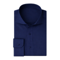 Navy Spread Collar Dress Shirt