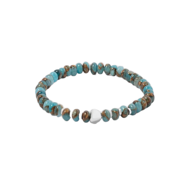 Nepal Nugget Beaded Bracelet – Blue Jasper