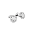 Octagon Cufflinks – White Bronze & White Mother of Pearl