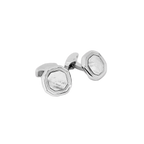 Octagon Cufflinks – White Bronze & White Mother of Pearl