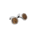 Octagon Semi‑Precious Cufflinks – Tiger Eye