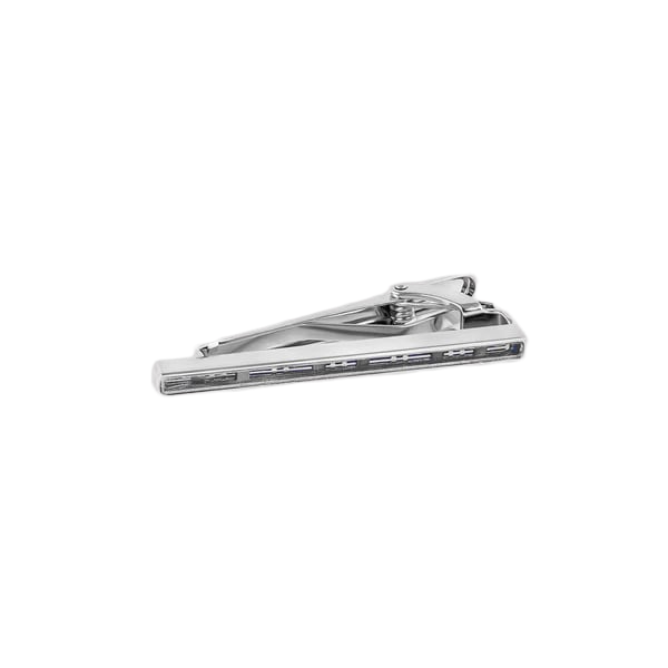 Prince of Wales Tweed Tie Clip – Gunmetal Plated with Blue Enamel