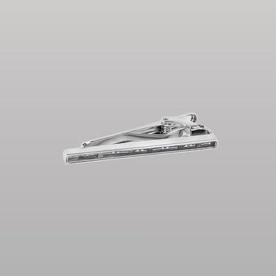 Prince of Wales Tweed Tie Clip – Gunmetal Plated with Blue Enamel