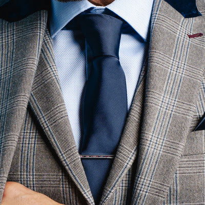 Prince of Wales Tweed Tie Clip – Red