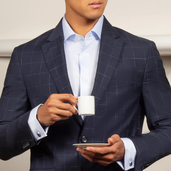 Signature Octo Cufflinks – Rhodium Plated Sterling Silver with Lapis