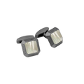 Signature Octo Cufflinks – Black Rhodium Plated Sterling Silver with White Mother of Pearl