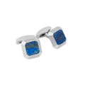 Signature Octo Cufflinks – Rhodium Plated Sterling Silver with Lapis