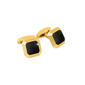 Signature Octo Cufflinks – Yellow Gold Plated Sterling Silver with Black Onyx