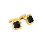 Signature Octo Cufflinks – Yellow Gold Plated Sterling Silver with Black Onyx