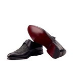 Black Nailehead Fabric Single Monk