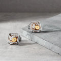 Square Gear Cufflinks – Palladium Plated Steel