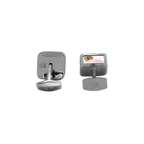 Square Gear Cufflinks – Black Gunmetal Plated