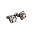 Square Gear Cufflinks – Black Gunmetal Plated