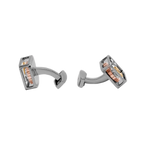 Square Gear Cufflinks – Black Gunmetal Plated